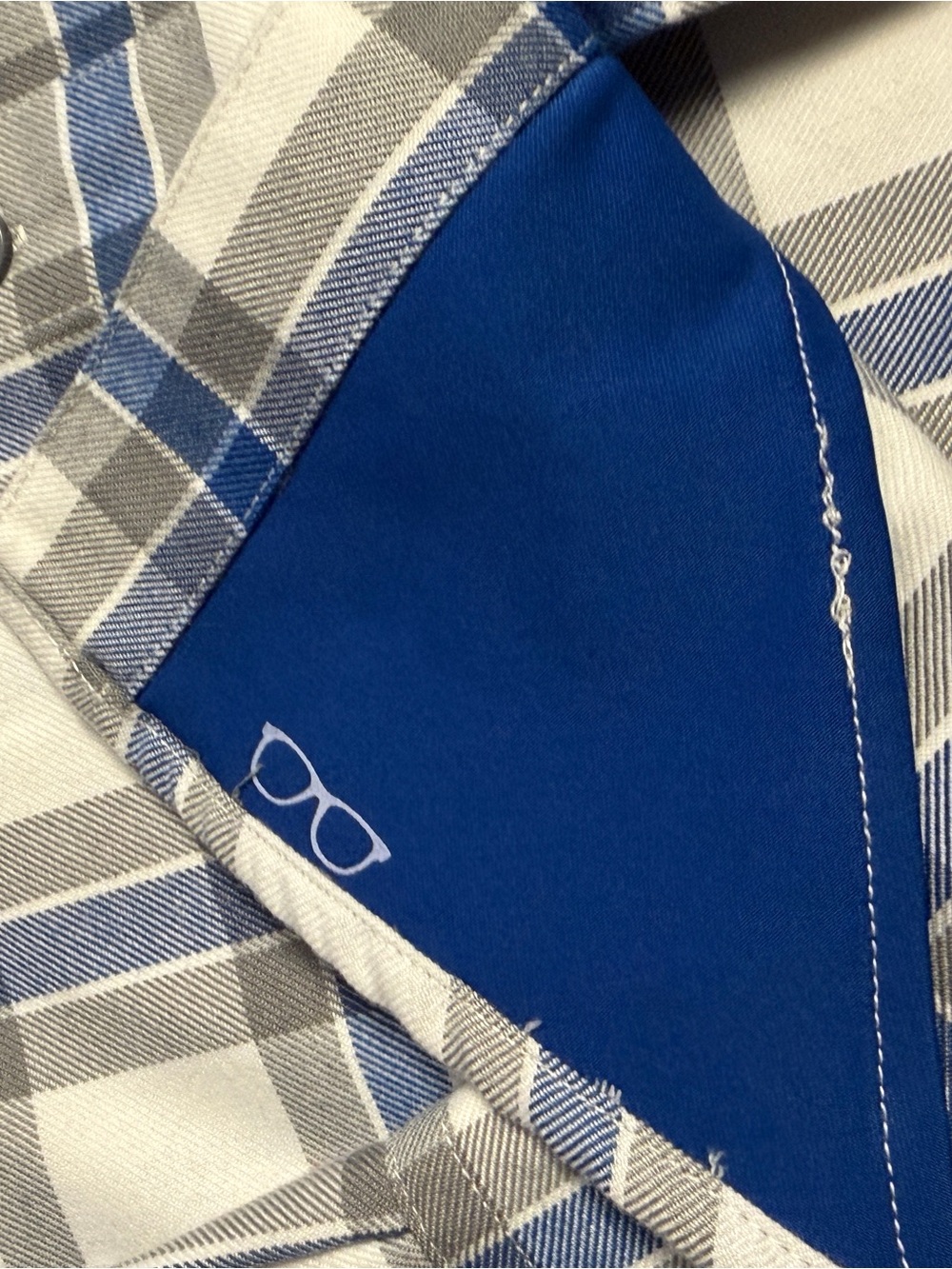 DIXXON Blue and Gray Plaid Button-Up Shirt - Picture 6 of 7